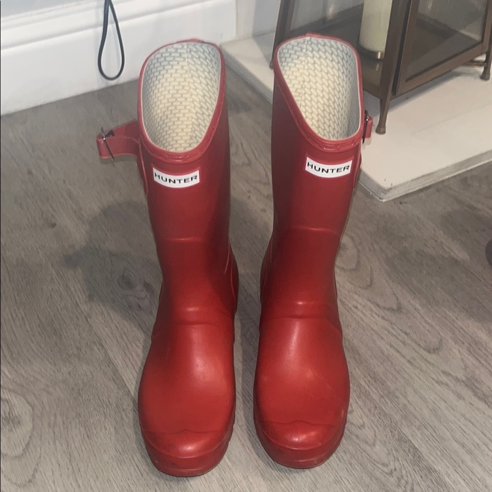 Hunter Red Tall Rain Boots
